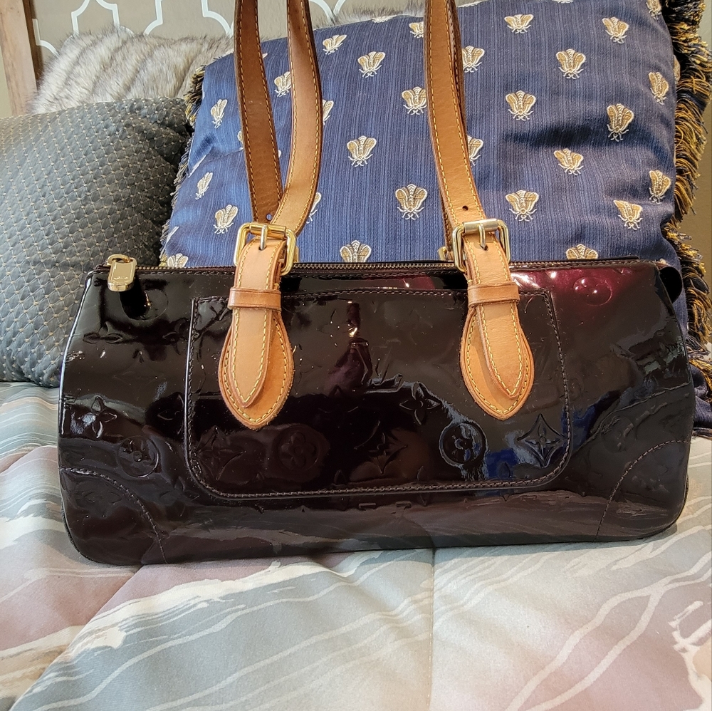 Louis Vuitton RoseWood Avenue Amarante Leather Satchel PM